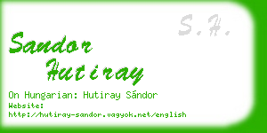 sandor hutiray business card